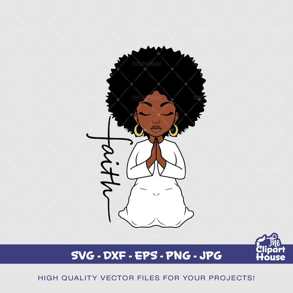 Angel Prayers Faith, african american svg, black woman svg,faith svg,religion,hope