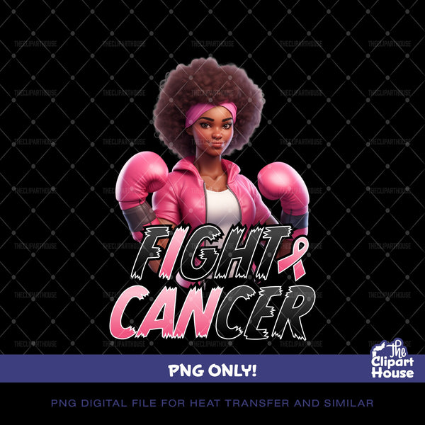 I Can Fight Cancer Black Woman, cancer research png, cancer ribbon png, cancer awareness png, black woman png, afro woman png