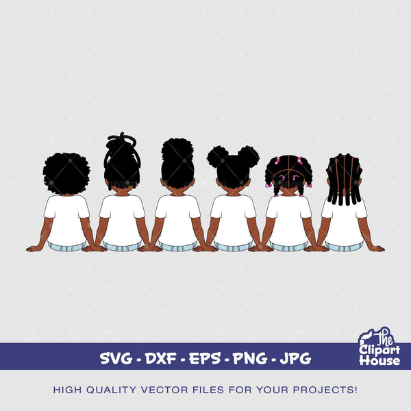 Friendship Young Girls 6, african american svg, black girls, friendship goals, best friends, young girls